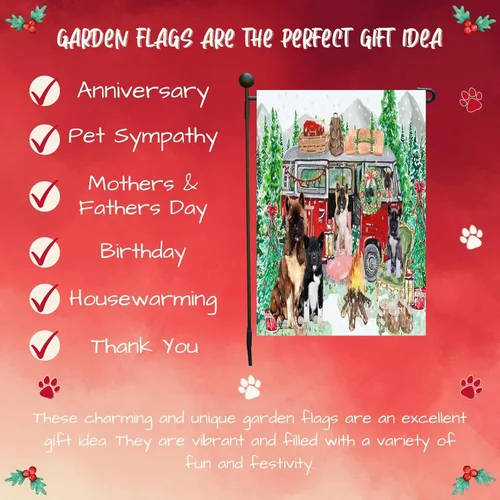Miniatura 7 de Doggie of the Day American Akita Dogs Garden Flags - Christmas Time Camping - Double Sided - Yard Porch Lawn Spring Decorative Gift - Home Decor 12