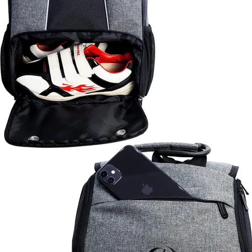 Miniatura 6 de PHINIX Mochila de béisbol y softbol para adultos, gran capacidad para bates, cascos, guantes, zapatos