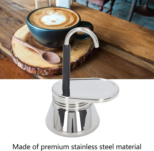 Miniatura 2 de CHICIRIS Cafetera para estufa, olla de moca ligera de acero inoxidable de una sola boquilla para acampar al aire libre, uso doméstico