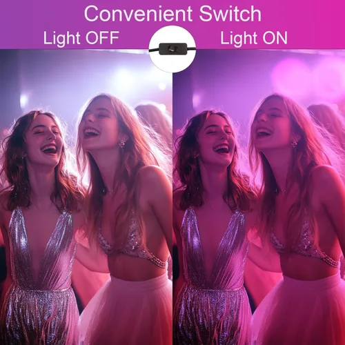 Miniatura 2 de Paquete de 2 Luces Negras LED de 40W IP66 Impermeables, Luz Negra con Enchufe e Interruptor, Reflector para Fiesta Fluorescente, Decoración