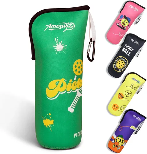 Miniatura 14 de Soporte para pelotas de pickleball – 1 bolsa de almacenamiento para pelotas, bolsa de tenis portátil con gancho para valla, soporte de botella