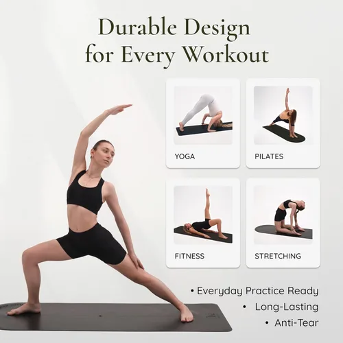 Miniatura 5 de Tapete de Yoga en forma de arco, goma de poliuretano ecológico, tapete de ejercicio antideslizante para Yoga, Pilates, entrenamiento en casa
