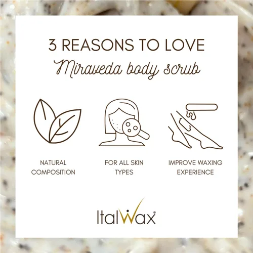 Miniatura 3 de Miraveda by Italwax - Exfoliante de almendras - 8.5 fl oz / 8.45 onzas líquidas - Con aceite de coco y almendras - Ideal para el cuidado de las manos