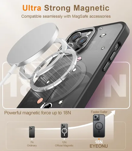 Miniatura 2 de Goodon para iPhone 15 Pro Max con protector de pantalla de privacidad, compatible con Magsafe, funda translúcida mate a prueba de golpes - Linda