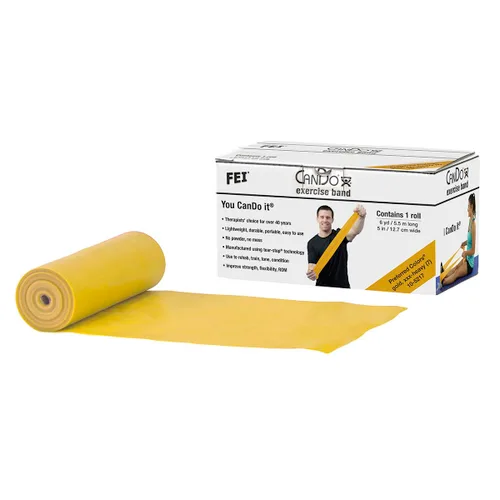 Miniatura 34 de Cando - 1212150 - 1212150 CanDo Banda de ejercicio con bajo polvo, rollo de 6 yardas, juego de 5 piezas