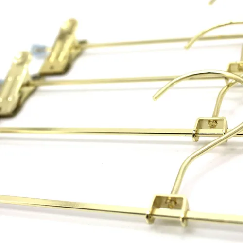 Miniatura 8 de Paquete de 30 perchas de metal dorado de 13.7 pulgadas con gancho giratorio