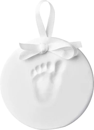 Miniatura 16 de Reece Studio Kit de arcilla para imprimir huellas de bebé en lata, creadores de huellas de mano o pie de recién nacido, caja de recuerdos para bebé