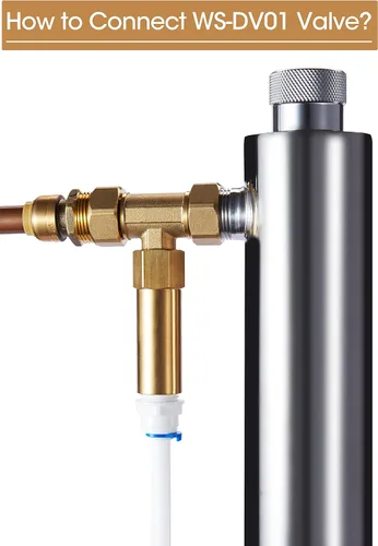 Miniatura 2 de WS-DV01 Válvula de drenaje de agua caliente, válvula de gestión de temperatura para HQUA OWS-12/124/12T, purificador de agua HQUA-TWS-12, apertura