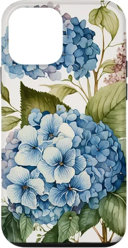 Miniatura 16 de Watercolour Vintage Blue Hydrangea with Flower Flower Case for iPhone 17