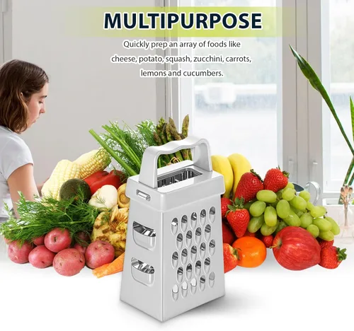 Miniatura 7 de COMNICO Mini rallador de queso, 3 unidades de acero inoxidable con asa, ralladores profesionales para cortar quesos para cocina, queso, jengibre