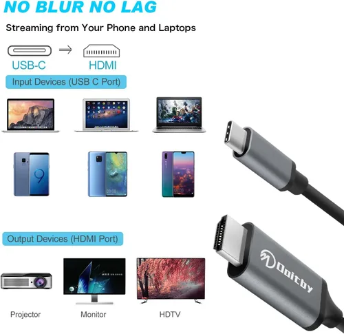 Miniatura 7 de Cable USB C a HDMI para iPhone 15 Pro/Max 4K, S24/S23/S22/S21/Note 20 a Cable HDMI, Cable Adaptador USB C a HDMI para Samsung Galaxy, MacBook