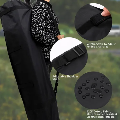 Miniatura 4 de Bolsa de repuesto para silla de campamento, bolsa plegable para silla de playa, bolsa Oxford 600D, bolsa hamaca (1 paquete, diseño actualizado)