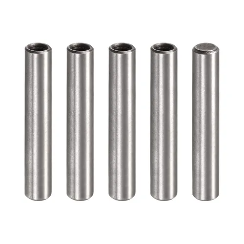Miniatura 8 de uxcell Pasador de rosca interna M5 5 unids 0.315x0.630 in biselado plano acero al carbono cilíndrico pin cama estantería dispositivos metálicos