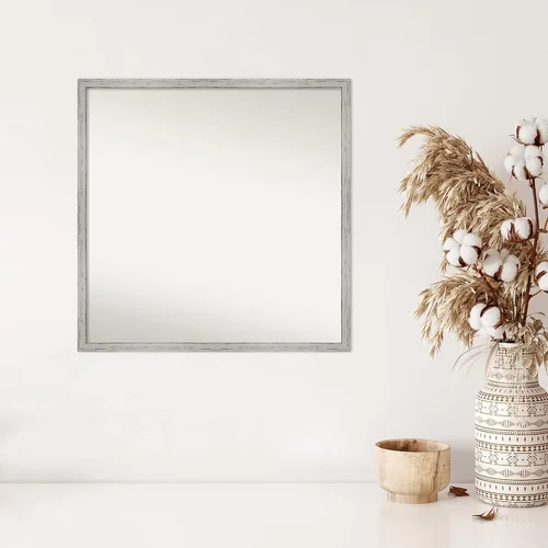Miniatura 882 de Amanti Art Espejo de baño blanco para sobre el fregadero, 32 x 45 pulgadas, espejo de tocador rectangular blanco esbelto, marco de madera moderno