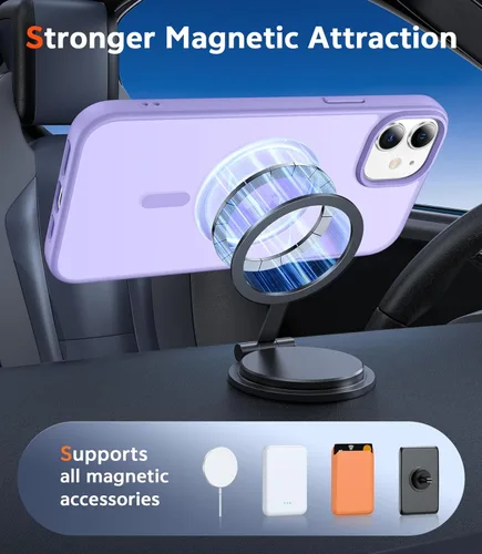 Miniatura 1574 de FNTCASE Funda para iPhone 13 Pro-Max: Fundas magnéticas transparentes compatibles con Magsafe Slim anti amarillamiento protección contra caídas