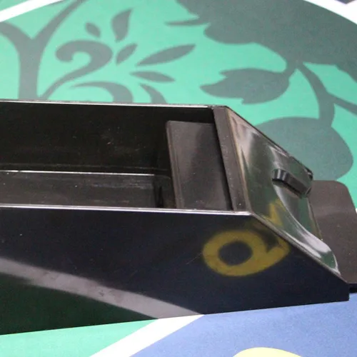 Miniatura 2 de BESPORTBLE Barajador de cartas, distribuidor de tarjetas de acrílico 6 cubiertos, zapatos y bandeja de desechos, juego automático de barajador