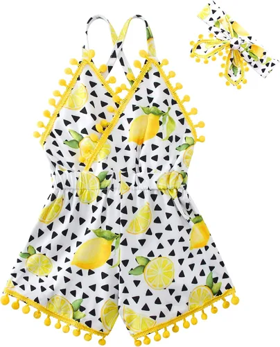 Miniatura 20 de UNICOMIDEA 6M-3T Traje sin espalda para bebé niña traje mameluco con diadema