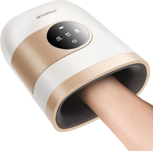 Miniatura 9 de CINCOM Masajeador de manos mejorado con calor y compresión para artritis y túnel carpiano, inalámbrico y recargable, regalos para mujeres Azul