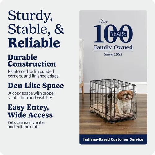 Miniatura 5 de MidWest Homes for Pets - Jaula para perros iCrate de una puerta, mejorada, incluye bandeja a prueba de fugas, patas protectoras de pisos, panel