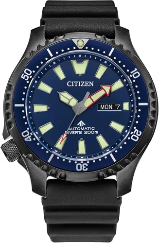 Miniatura 17 de Citizen Reloj Promaster Sea automático con correa de poliuretano para hombre, 3 manecillas, fecha y fecha, bisel giratorio, cristal de zafiro