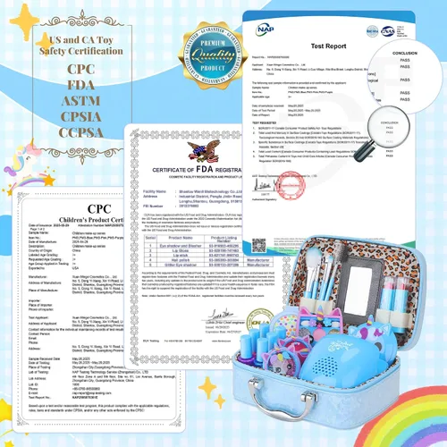 Miniatura 4 de PERRYHOME Kit de maquillaje para niños para niña, cosmético lavable real congelado, juguetes congelados no tóxicos, juego de uñas para niños