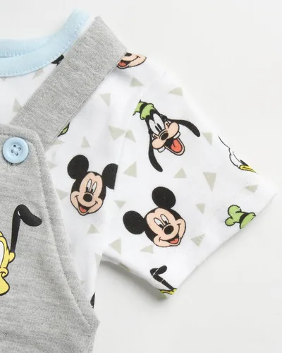Miniatura 9 de Disney Conjunto de pantalones cortos para bebé, 2 piezas de Spiderman Mickey Mouse Cars Winnie the Pooh, conjunto corto de camisa corta (0-3M-24M)