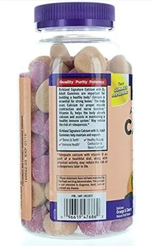 Miniatura 2 de Kirkland Signature - Gomitas masticables de calcio con vitamina D3 para adultos, 120 unidades x 1 botella