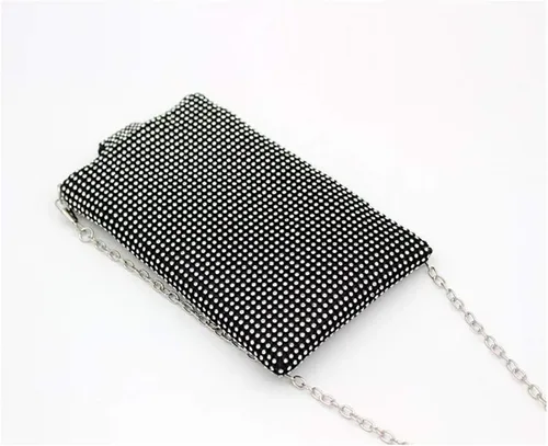 Miniatura 8 de Happyera Bling Rhinestone Evening Handbag Cell Phone Purse Wallet Clutch Crossbody Bag