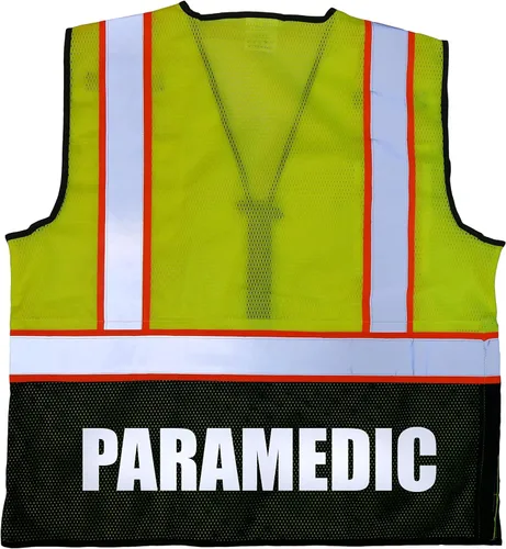Miniatura 2 de Chaleco de seguridad para sobrevivientes paramédicos, tipo R Clase 2 con logotipos reflectantes y bolsillo trasero Jumbo