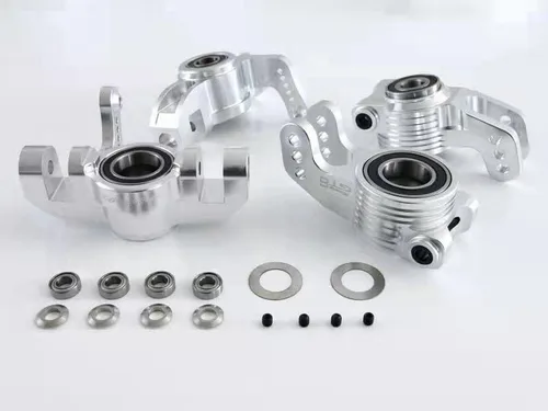 GTBRacing CNC Aluminio 1/5 RC Car LOSI 5ive T/5T 2.0 Truck Bloque de husillo delantero Knuckles & Rear Wheel Hub Set