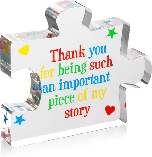 Miniatura 23 de VELENTI Regalos para Tía de Sobrina – Pieza de Rompecabezas de Bloque Acrílico Grabado – Lindo Regalo de Tía con Hermoso Dicho Pisapapeles