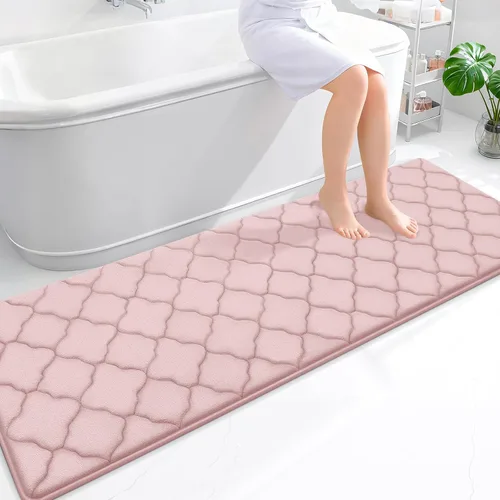 Miniatura 58 de OLANLY Alfombra de Baño de Espuma Viscoelástica de 24 x 16 pulgadas, Ultra Suave y Absorbente, Alfombras de Baño Antideslizantes, Cómodas, Lavables