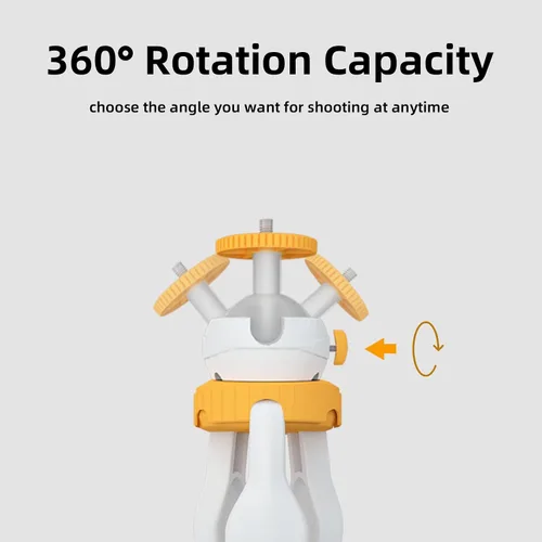 Miniatura 3 de PHOTOOTLEX - Mini trípode para cámara con empuñadura, cabeza de bola ajustable de 360°, trípode portátil compacto para cámara web de escritorio