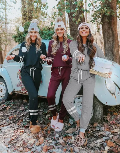 Miniatura 2 de ETCYY NEW - Conjunto deportivo de dos piezas para mujer, diseño de pantalón largo y sudadera para entrenamiento y descanso