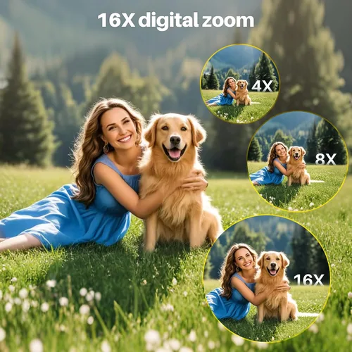 Miniatura 8 de Cámara digital 4K para fotografía, enfoque automático de zoom 16X 64MP WiFi Cámara compacta de viaje, cámara de vlogging para YouTube, pantalla