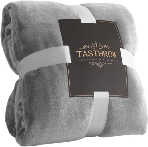 Miniatura 16 de TASTHROW - Manta decorativa de vellón de franela, grande, acogedora, ligera, gruesa, para todas las estaciones, adecuada para mujeres, hombres