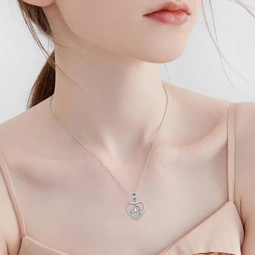 Miniatura 4 de YFN Regalos de unicornios para niñas, collar con colgante de unicornio de plata de ley 925, joyería de unicornio para hija y niñas