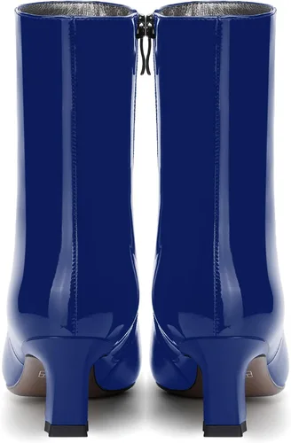 Miniatura 4 de NUMALEO Botas altas de tacón bajo grueso para mujer, con puntera puntiaguda, con cremallera, de 2 pulgadas