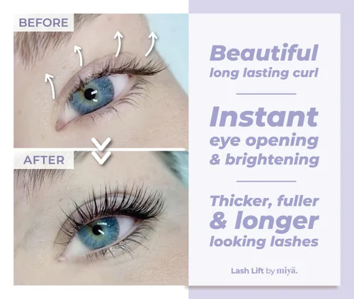 Miniatura 4 de MIYA LASH Kit de elevación de pestañas y laminación de cejas 2 en 1 Cejas más llenas al instante, pestañas Resultado de salón que dura 8 semanas