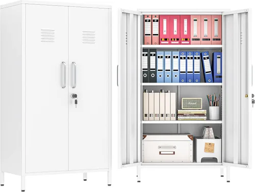 Miniatura 13 de GAIOUS Armario de almacenamiento de armario de metal de 24 pulgadas de alto con 1 puerta, gabinete de almacenamiento de archivos bloqueado con 1
