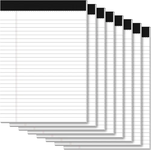 Miniatura 13 de Blocs de notas legales de 8.5 x 11, blocs de escritura de 8.5 x 11 con renglones anchos, 3 paquetes de blocs de notas micro perforados de 8.5' x