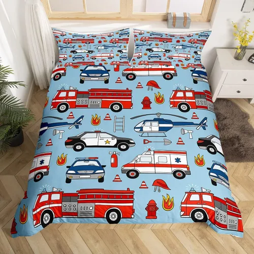 Miniatura 25 de Feelyou Juego de ropa de cama color verde azulado, tamaño individual, funda de edredón turquesa, azul, gris, grunge, degradado, para niños, niñas