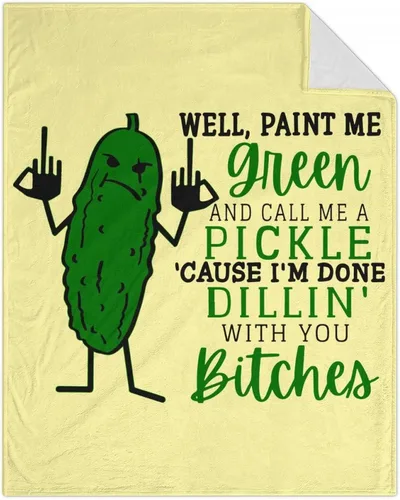 Miniatura 7 de Manta de Pickle para bebé, tamaño de regazo de 30 x 40 pulgadas, mantas suaves y esponjosas y acogedoras para regalo, mantas novedosas color beige