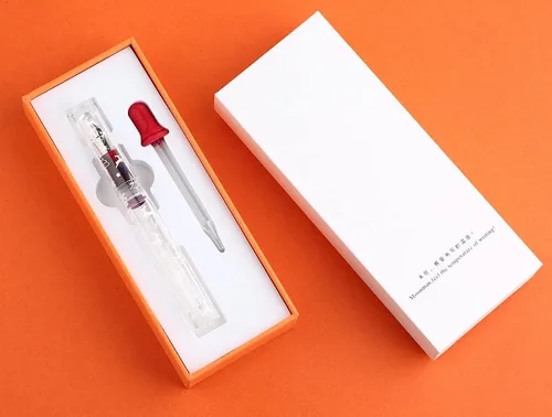 Miniatura 6 de Copo de nieve versión de Navidad C1 Eye Dropper Relleno Pluma Estilográfica Totalmente Transparente Gran Capacidad Almacenamiento de Tinta con Caja