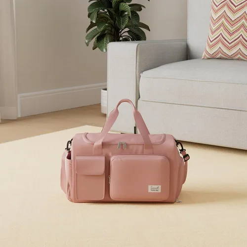 Miniatura 2 de Bolsa deportiva de gimnasio con compartimento para zapatos, bolsa de viaje con bolsillo separado seco húmedo para hombres y mujeres, bolsa de noche