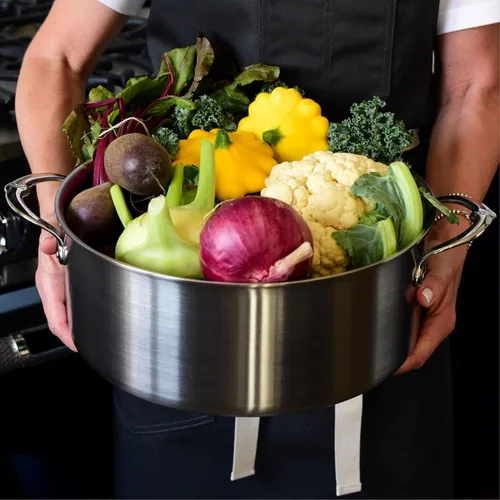 Miniatura 15 de Thomas Keller Insignia por Hestan - Acero inoxidable Rondeau de 9 cuartos de galón, compatible con placa de inducción