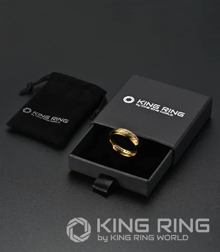 Miniatura 6 de King Ring 6mm Super Lord of The Rings Engraved Ring - Ultimate Edition of LOTR Bands for Men & Women, Perfect Wedding Band Designed in USA