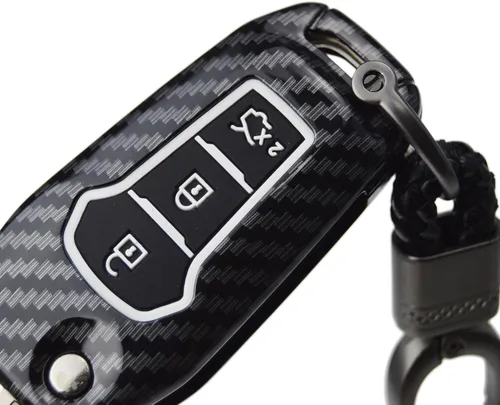 Miniatura 3 de Funda híbrida de 2 capas para llavero de carbono para Ford F150 F250 F350 F450 F550 Explorer Ranger Escape