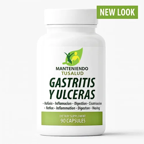 Miniatura 3 de Gastritis y úlceras, soporte digestivo, corteza de olmo resbaladizo, raíz de sello dorado, 90 cápsulas