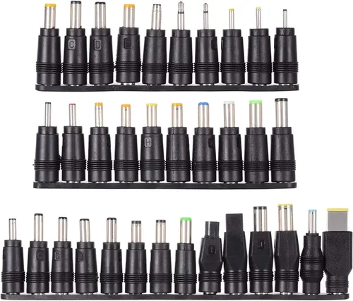 Outtag Kit universal de 34 conectores de CC, conector adaptador de corriente CC de 0.217 in x 0.083 in hembra a enchufe macho de 0.217 in x 0.083 in